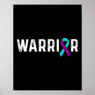 Suicide Prevention Awareness Teal & Purple Rib Poster