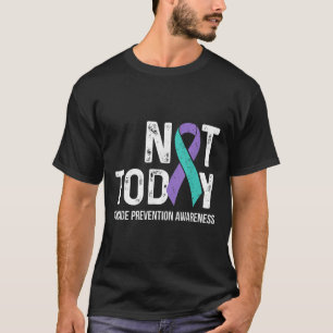 Suicide Prevention Awareness Teal &amp; Purple Rib T-Shirt