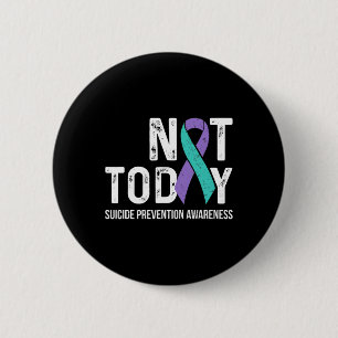 Suicide Prevention Awareness Teal And Purple Ribbo 6 Cm Round Badge