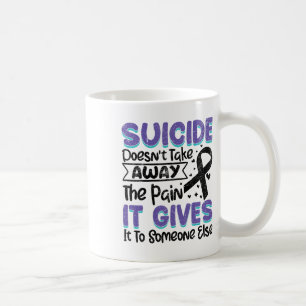 Suicide Prevention Awareness Teal And Purple Ribbo Coffee Mug
