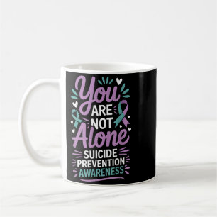 Suicide Prevention Awareness Teal Purple Ribbon Coffee Mug