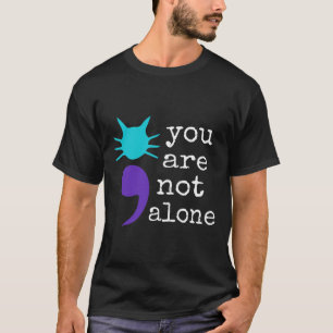 Suicide Prevention Awareness Tee Cat Shape Semicol