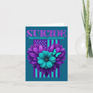 Suicide Prevention Awareness Usa Flag Premium Card