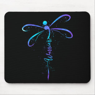 Suicide Prevention Awareness Warrior Dragonfly Sem Mouse Pad