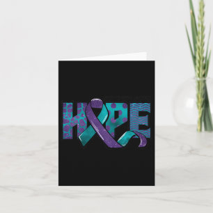 Suicide Prevention Awareness Warrior Hope Ribbon Y Card