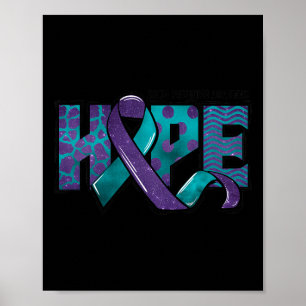Suicide Prevention Awareness Warrior Hope Ribbon Y Poster