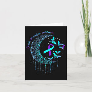 Suicide Prevention Awareness Warrior Moon Dragonfl Card