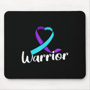 Suicide Prevention Awareness Warrior Pink And Teal Mouse Pad