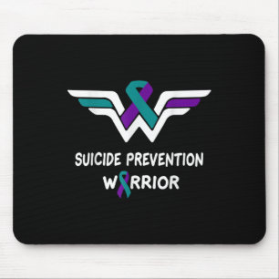 Suicide Prevention Awareness Warrior Purple & Mouse Pad