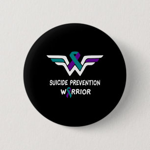 Suicide Prevention Awareness Warrior Purple And Te 6 Cm Round Badge