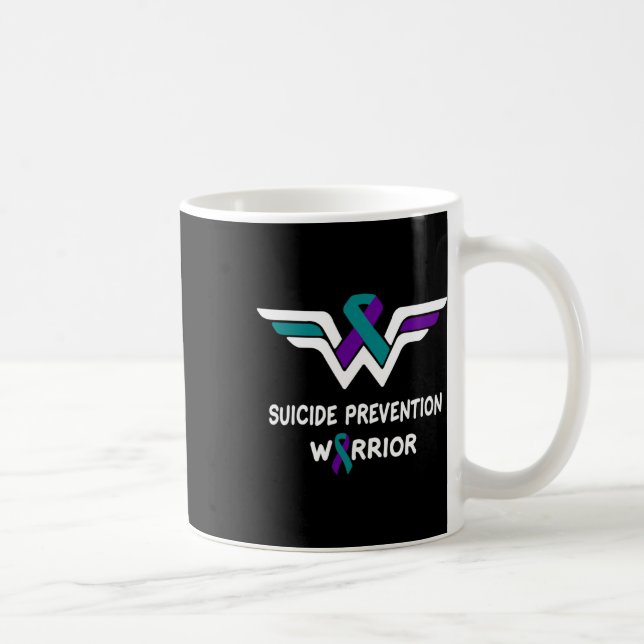 Suicide Prevention Awareness Warrior Purple And Te Coffee Mug (Right)