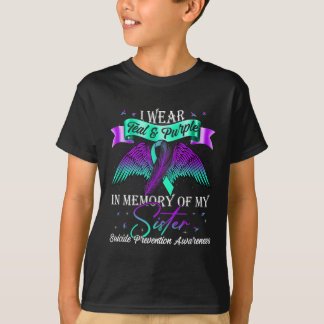 Suicide Prevention Awareness Wear Teal Purple For  T-Shirt