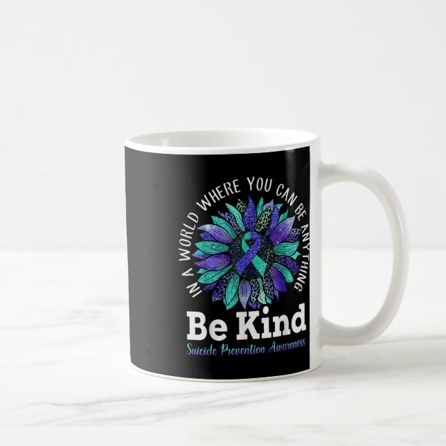 Suicide Prevention Awareness Week Be Kind Leopard  Coffee Mug (Right)