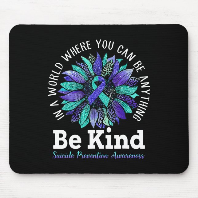 Suicide Prevention Awareness Week Be Kind Leopard  Mouse Pad (Front)
