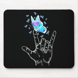 Suicide Prevention Awareness Week Butterfly Love H Mouse Pad