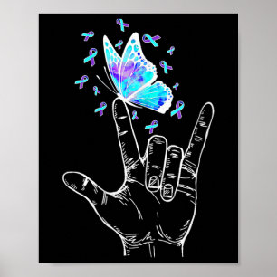 Suicide Prevention Awareness Week Butterfly Love H Poster