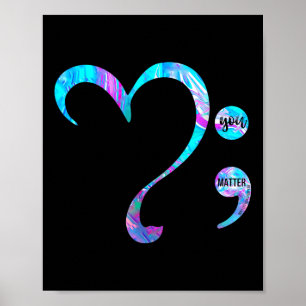 Suicide Prevention Awareness Week Heart Men Women Poster