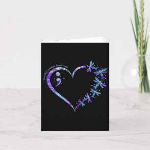 Suicide Prevention Awareness Week Heart Semicolon Card