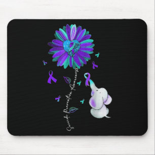 Suicide Prevention Awareness Week Ribbon Sunflower Mouse Pad