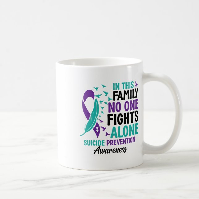 Suicide Prevention Awareness Week Ribbon Support  Coffee Mug (Right)