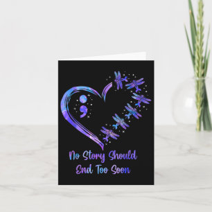 Suicide Prevention Awareness Week Semicolon Dragon Card