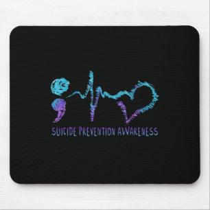 Suicide Prevention Awareness Week Shirt Heartbeat Mouse Pad
