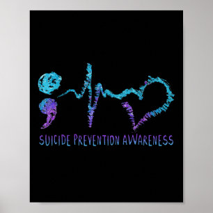 Suicide Prevention Awareness Week Shirt Heartbeat Poster