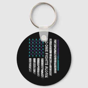 Suicide Prevention Awareness Week Shirt Ribbon Ame Key Ring