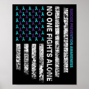 Suicide Prevention Awareness Week Shirt Ribbon Ame Poster
