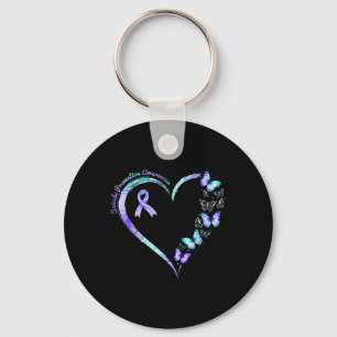 Suicide Prevention Awareness Week Warrior Butterfl Key Ring