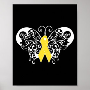 Suicide Prevention Awareness  Yellow Ribbon Butter Poster