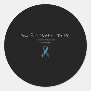 Suicide Prevention Awareness Your Life Problem To Classic Round Sticker