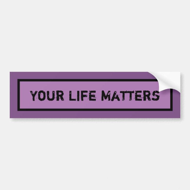 Suicide Prevention Bumper Sticker (Front)