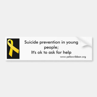 Suicide prevention bumper sticker