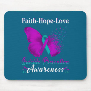 Suicide Prevention Faith Hope Love Awareness Butte Mouse Pad