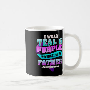 Suicide Prevention For Father Teal Purple Ribbon Coffee Mug