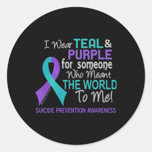 Suicide Prevention For Someone Who Meant World To  Classic Round Sticker
