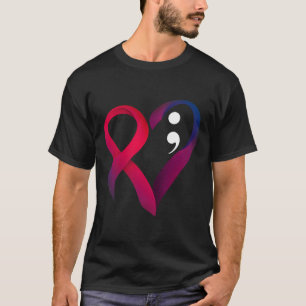 Suicide Prevention Heart Semicolon Mental Health A T-Shirt