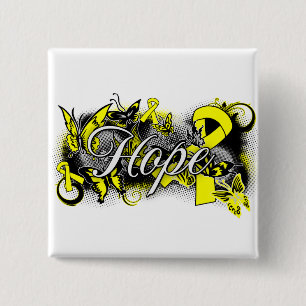 Suicide Prevention Hope Garden Ribbon 15 Cm Square Badge