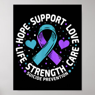 Suicide Prevention Hope Suprt Love Life Suicide Aw Poster