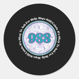 Suicide Prevention It's Okay To Ask For Help Back  Classic Round Sticker