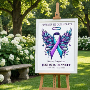 Suicide Prevention Memorial Funeral Welcome Sign