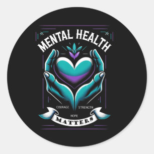 Suicide Prevention Mental Health Advocate Classic Round Sticker