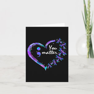 Suicide Prevention Mental Health Awareness Heart T Card