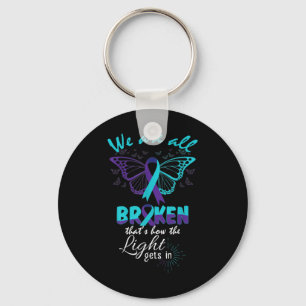 Suicide Prevention Mental Health Awareness Semicol Key Ring