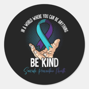 Suicide Prevention Month Classic Round Sticker