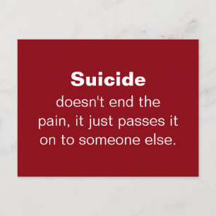 Suicide Prevention Quote Postcard