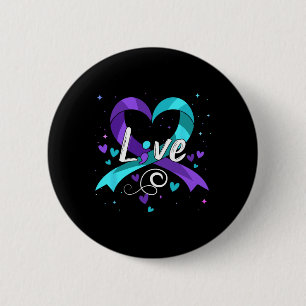Suicide Prevention - Semicolon Suicide Awareness R 6 Cm Round Badge