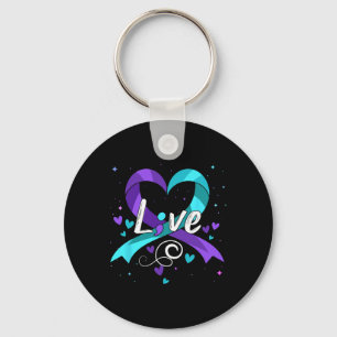 Suicide Prevention - Semicolon Suicide Awareness R Key Ring