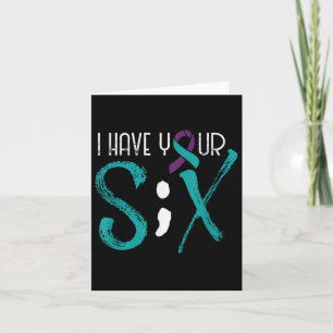 Suicide Prevention Shirt Awareness Semicolon Six S Card